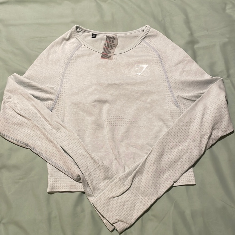 Gymshark Vital Seamless Crop Top - Sea Foam Green/Blue